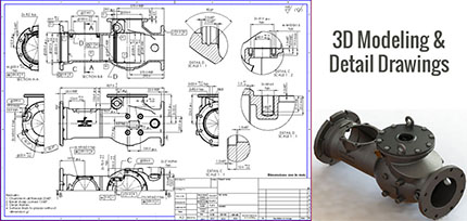 3d parametric solid model drawing