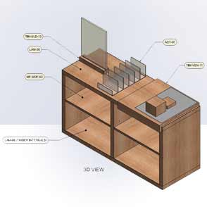 Millwork for Cash Counter