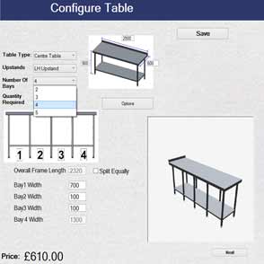 Online Table Configurator