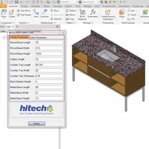 Vanity Configurator using Inventor ilogic