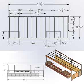 Millwork Drafting for Kiosk