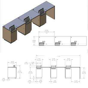 Case counter Drawings of Shopping Mall