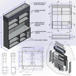 Millwork Drafting of Retail Shop