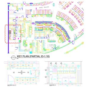 Millwork Drafting of Office Plan