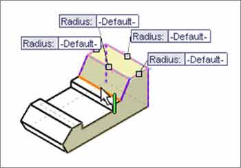 Sheet metal bend radius configuration
