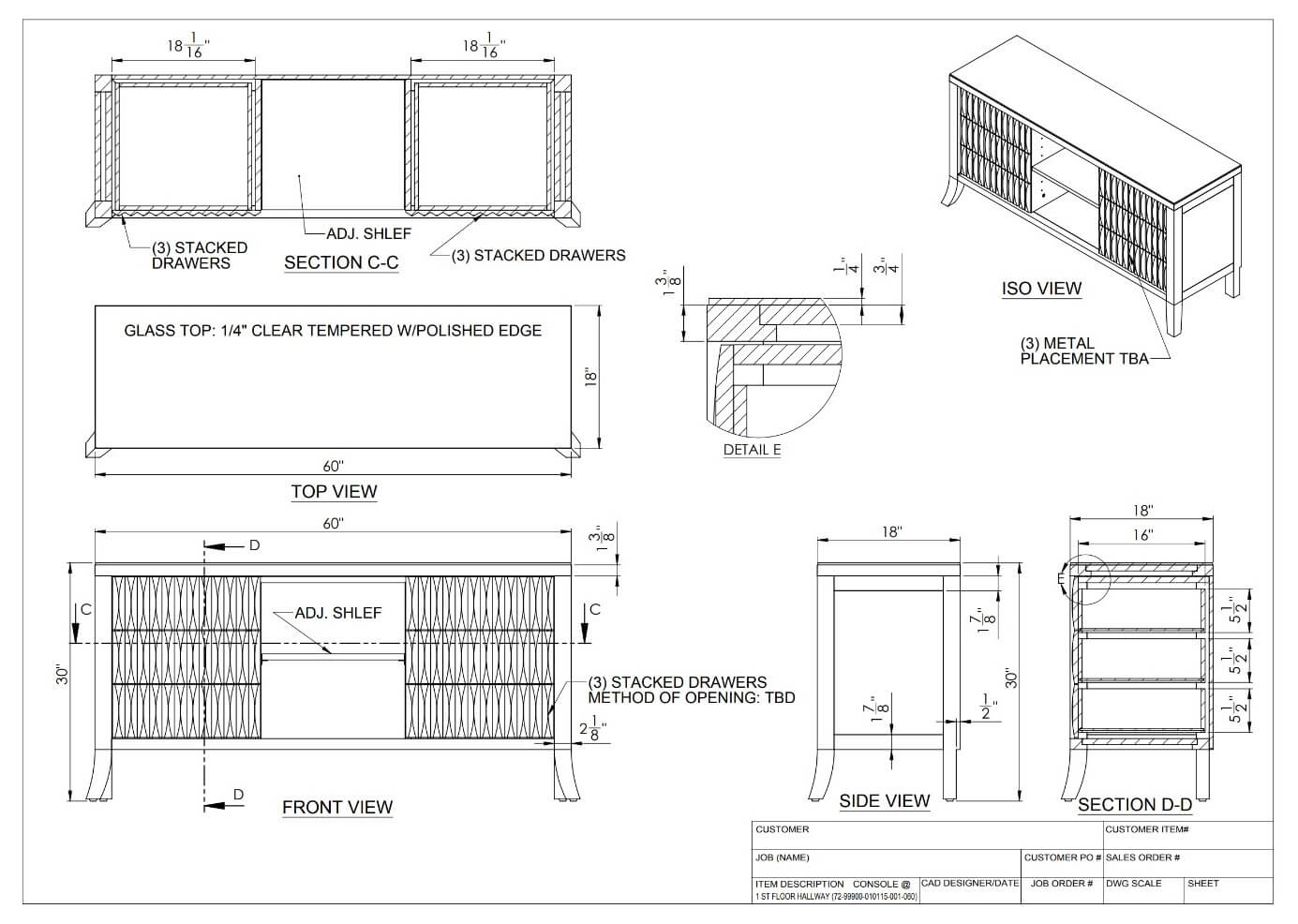 CAD Drafting Services with Furniture Manufacturing Processes