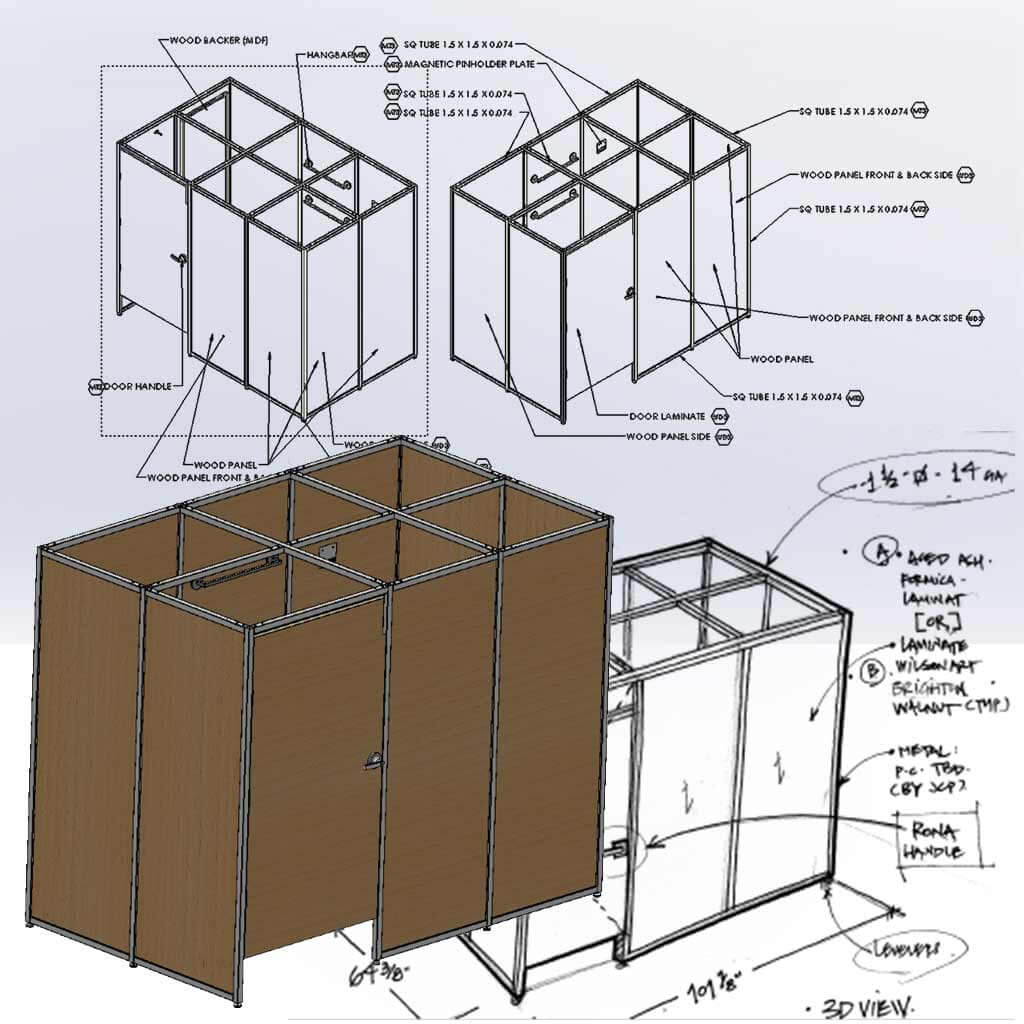 CAD Drawings of Retail Furniture