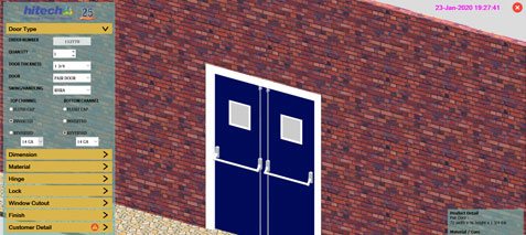 Developed product configurator for custom door manufacturer