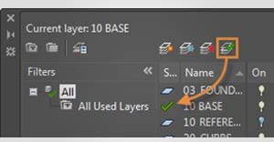 Figure 17: Current layer: Highlighted by green mark